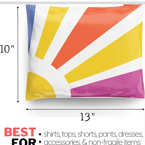 Vibrant Polymailers 15 Per Pkg - Picture 2 of 3